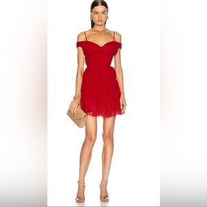 Self-Portrait Red Mini Dress